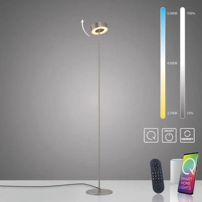 Paul Neuhaus LED Stehleuchte Q-ROTATE aluminium Smarthome App