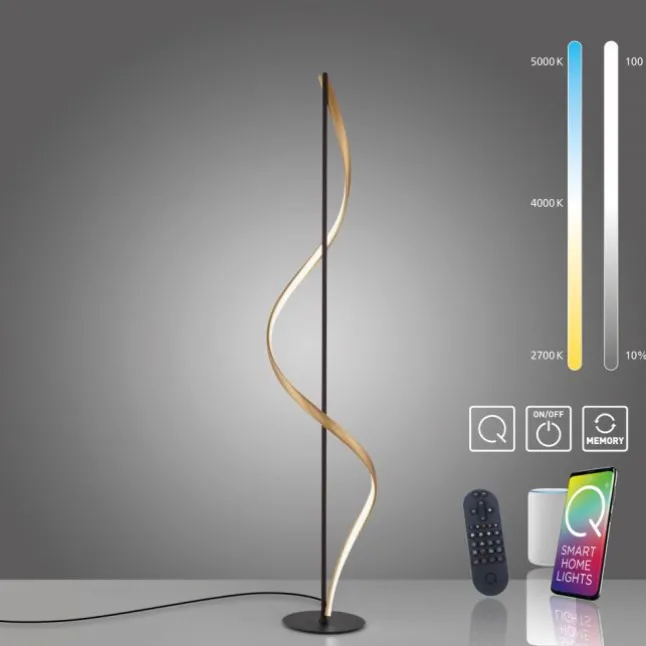 Paul Neuhaus LED Stehleuchte Q-SWING anthrazit steuerbar Smart Home