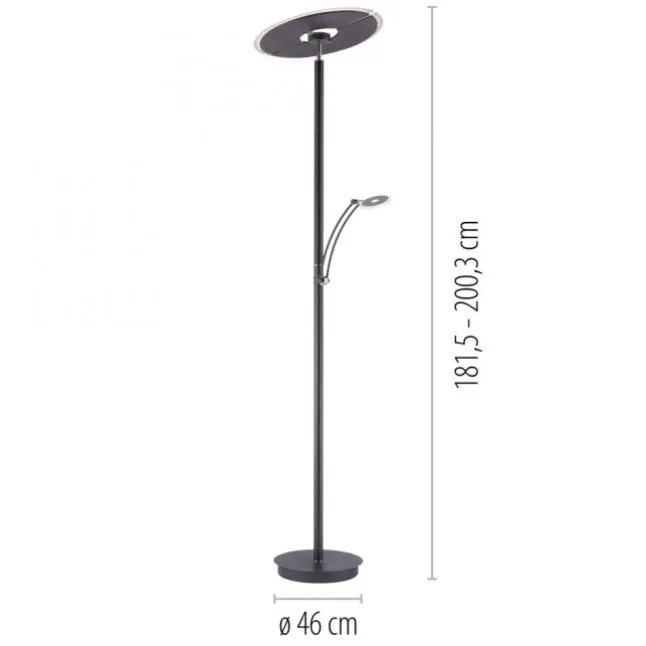 Paul Neuhaus LED Stehleuchte anthrazit dimmbar CCT Memoryfunktion