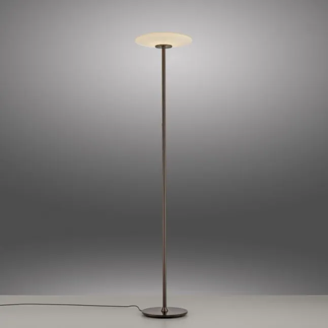 Paul Neuhaus LED Stehleuchte PURE Vitrum Glas dark-metal brown