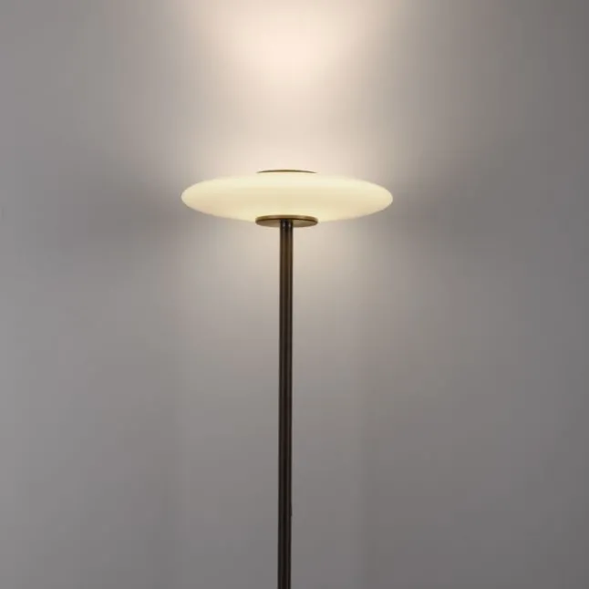 Paul Neuhaus LED Stehleuchte PURE Vitrum Glas dark-metal brown