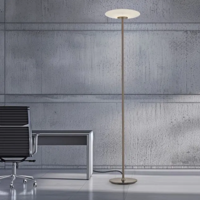 Paul Neuhaus LED Stehleuchte PURE Vitrum Glas dark-metal brown