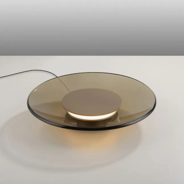 Paul Neuhaus LED Tischleuchte Pure Moon bronce, dark smokey Touchdimmer