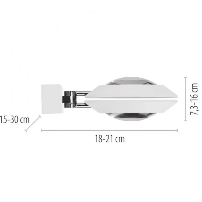 Paul Neuhaus LED Wandleuchte PURE Oculis, snow, dimmbar, dreh+schwenkbar