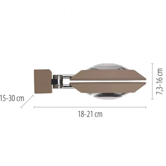 Paul Neuhaus LED Wandleuchte PURE Oculis, bronce, dimmbar, dreh+schwenkbar