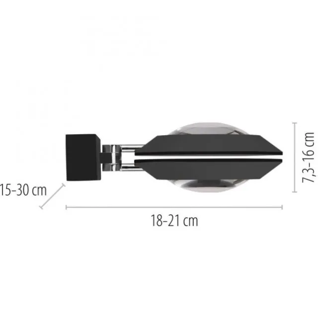 Paul Neuhaus LED Wandleuchte PURE Oculis, black pearl, dimmbar, dreh+schwenkbar