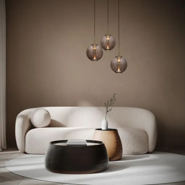 Paul Neuhaus Pendelleuchte PURE E-Infinity bronce mit e-Lift Funktion