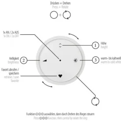 Paul Neuhaus Pendelleuchte PURE E-Infinity bronce mit e-Lift Funktion