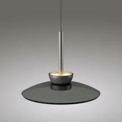 Paul Neuhaus Pendelleuchte PURE Moon platin (grau) höhenverstellbar dimmbar