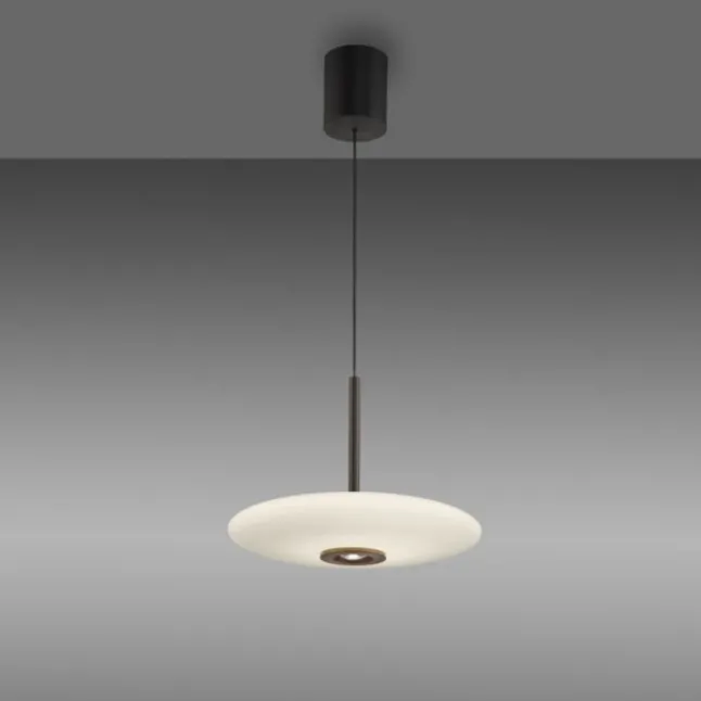 Paul Neuhaus Pendelleuchte PURE E-Vitrum dark-metal brown elektrisch