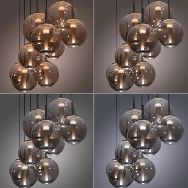 Paul Neuhaus Pendelleuchte PURE E-Infinity, bronce mit e-Slide Funktion