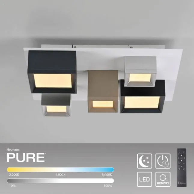 Paul Neuhaus PURE Manhattan, LED Deckenleuchte multicolor,