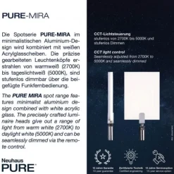 Paul Neuhaus PURE Mira LED Deckenleuchte black pearl 6 flammig dimmbar CCT Memory