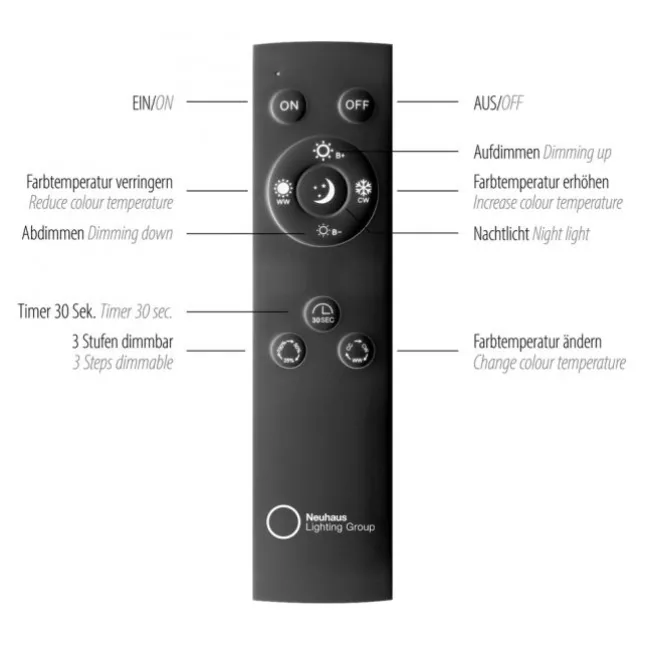 Paul Neuhaus PURE Mira LED Tischleuchte aluminium dimmbar Schreibtischlampe