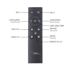 Paul Neuhaus PURE Moto e-SLIDE® platin (grau) elektrisch ausfahrbar Pendelleuchte