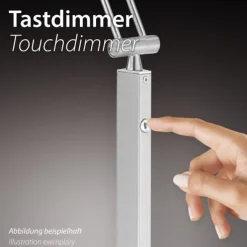 Paul Neuhaus PURE Mutil LED Deckenfluter diamond (siber farbig) Leselicht dimmbar