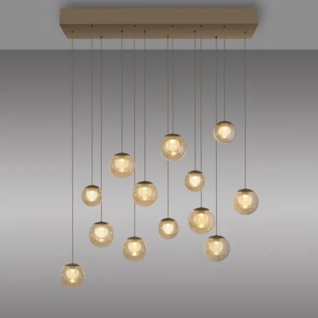Paul Neuhaus PURE Popup,LED Pendelleuchte bronce, 13 flammig