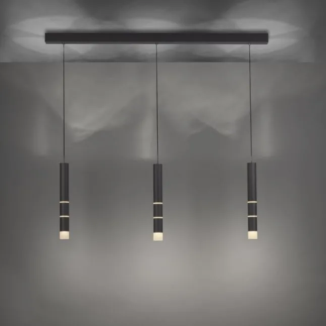 Paul Neuhaus PURE Vega LED Pendelleuchte schwarz 3 flammig mit Lichtmodi