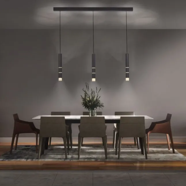 Paul Neuhaus PURE Vega LED Pendelleuchte schwarz 3 flammig mit Lichtmodi