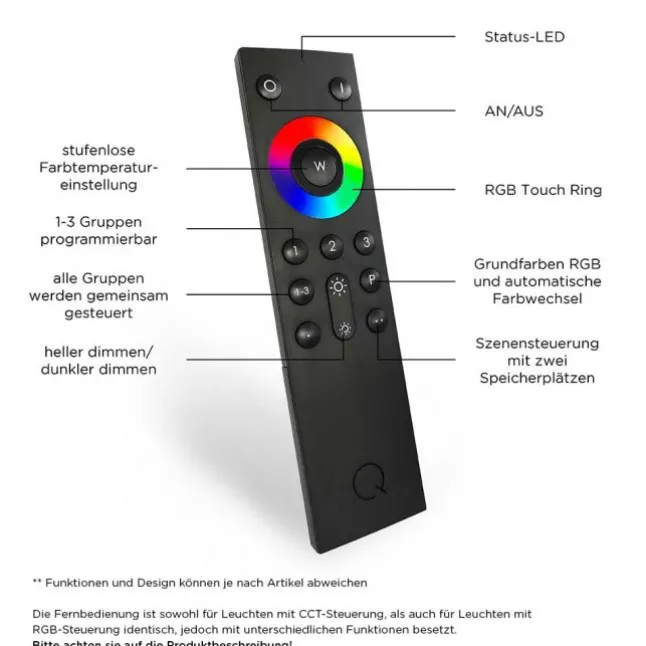 Paul Neuhaus, Q-ADAM, LED-Pendelleuchte, höhenverstellbar, Smart-Home