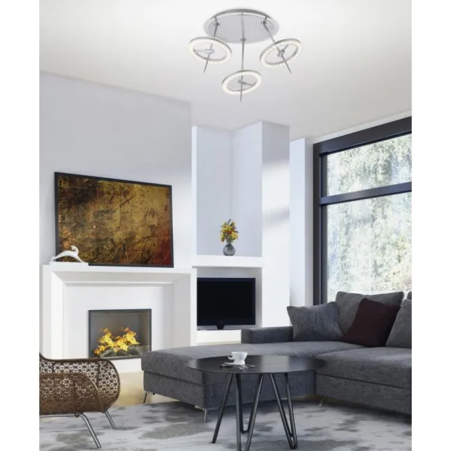 Paul Neuhaus, Q-AMY, LED-Deckenleuchte, stahlfarben, Smart Home (Auslauf)