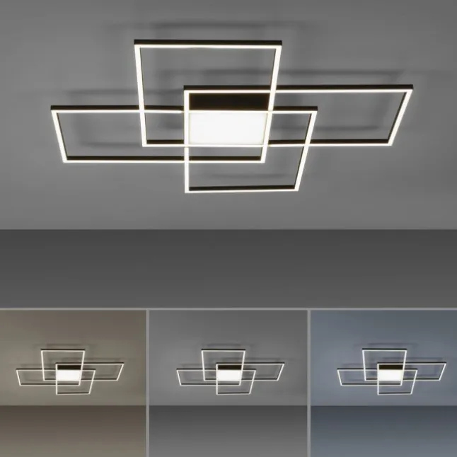 Paul Neuhaus Q-Asmin LED Deckenleuchte Smart Home 80x80 schwarz