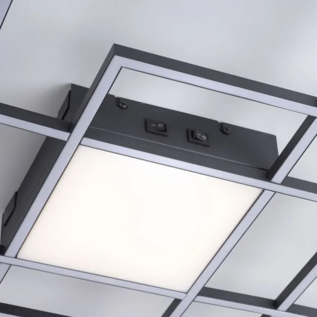 Paul Neuhaus Q-Asmin LED Deckenleuchte Smart Home 80x80 schwarz