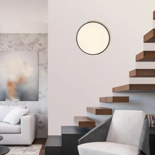 Paul Neuhaus Q BILA LED Deckenleuchte Smart Home mattfarbig Echtholz dimmbar