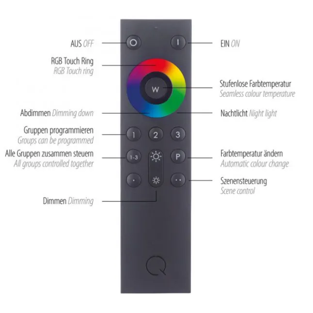 Paul Neuhaus, Q-FISHEYE, LED-Wandleuchte, dimmbar, Linse, Smart Home