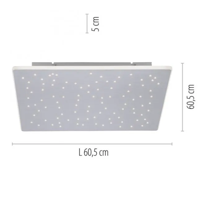 Paul Neuhaus, Q-NIGHTSKY, LED-Deckenleuchte, 60x60 cm, Smart Home