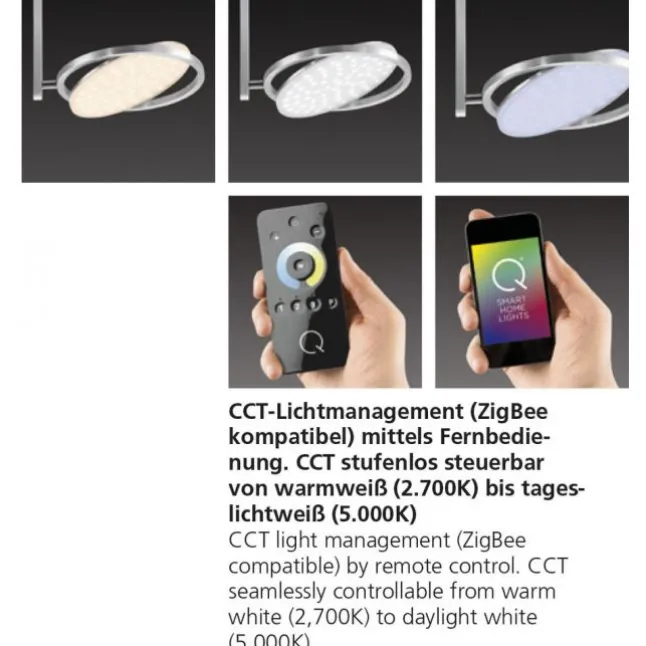 Paul Neuhaus, Q-ORBIT,Led-Deckenleuchte, CCT, dimmbar, Smart-Home, (Auslauf)