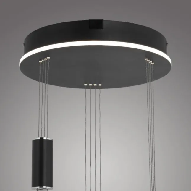 Paul Neuhaus Q Pendelleuchte Smart Home schwarz rund 3 flammig