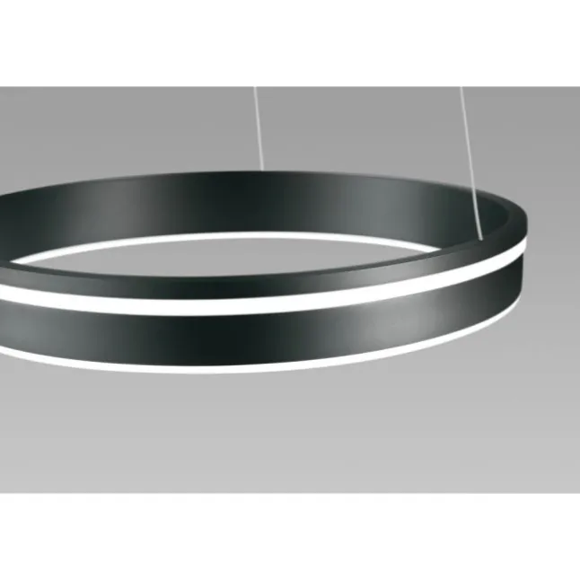 Paul Neuhaus, Q-VITO, LED-Pendellampe, anthrazit, Ø 40cm, Leuchtring