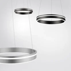 Paul Neuhaus, Q-VITO, LED-Pendelleuchte, anthrazit, Ø 59cm, dimmbar, Smart Home
