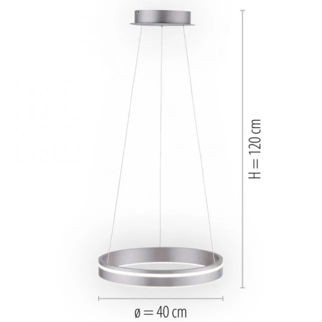 Paul Neuhaus, Q-VITO, LED-Pendelleuchte, Ringform, Ø 40cm, Smart Home