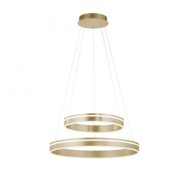 Paul Neuhaus Q VITO LED Pendelleuchte Smart Home messing matt rund doppel Ring Fernbedienung