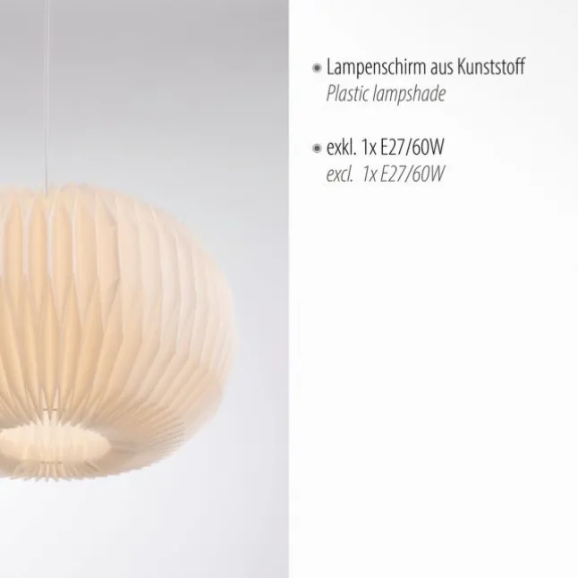 Pendelleuchte mit weißem Schirm zeitlos skandinavischer Stil