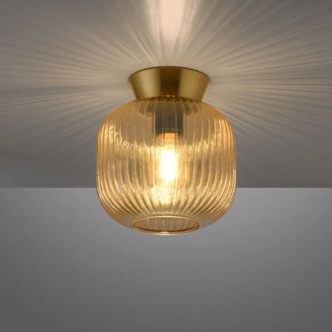 Schöner Wohnen-Kollektion Deckenleuchte NAMI, amber, E27 LED geeignet