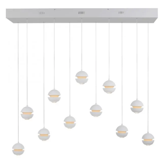 SCHÖNER WOHNEN-Kollektion LED Pendelleuchte LINI, weiss, 11-flammig, dimmbar