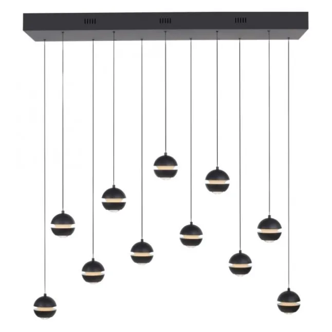 Schöner Wohnen-Kollektion LED Pendelleuchte LINI schwarz, 11-flammig, dimmbar