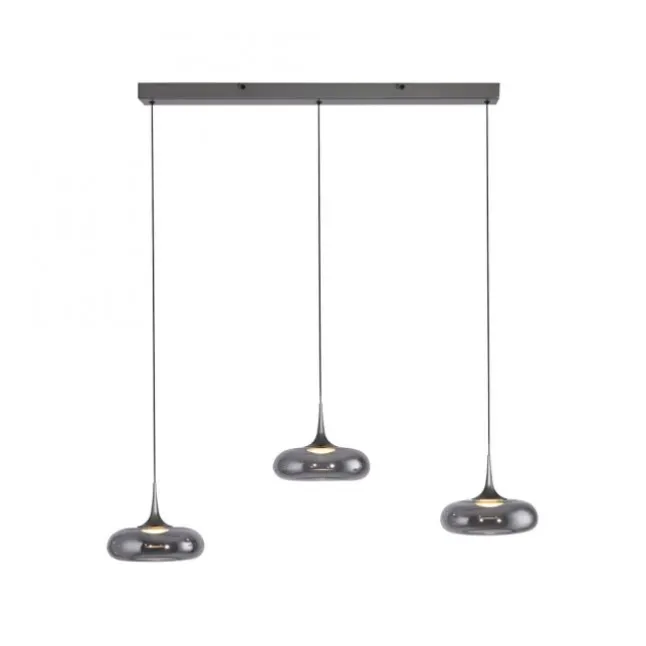 Schöner Wohnen-Kollektion LED Pendelleuchte POSH, grau, dimmbar, Comfort Lift
