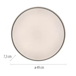 Schöner Wohnen-Kollektion LED Deckenleuchte TAVOLI, schwarz, rund D=49cm, dimmbar, Fernbedienung