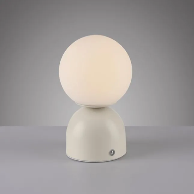 Schöner Wohnen-Kollektion LED Akku Tischleuchte RUDI, Sandfarben, USB Ladekabel