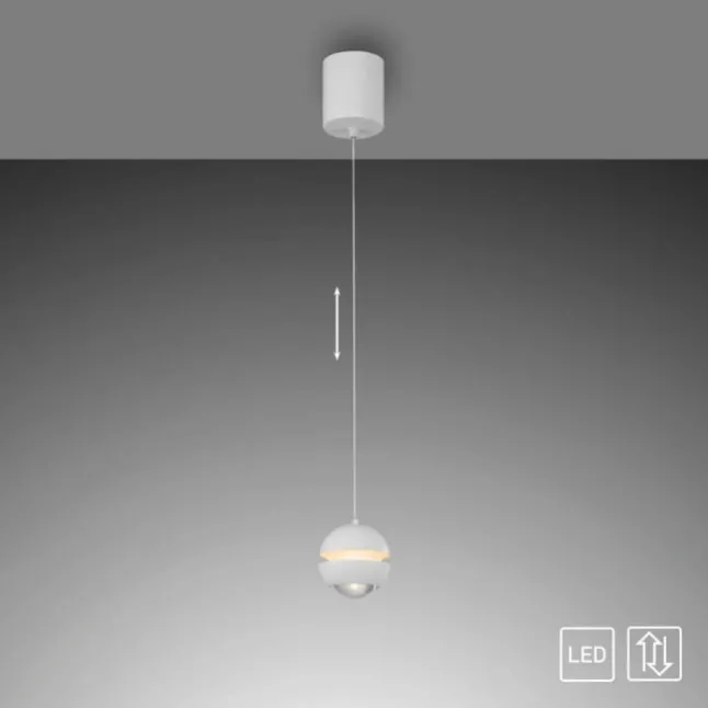 Schöner Wohnen-Kollektion LED Pendelleuchte LINI, weiss, Comfort Lift