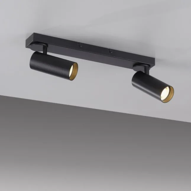 Schöner Wohnen-Kollektion LED Deckenleuchte RIK, schwarz, 2-flammig, drehbar