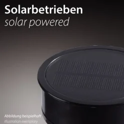 Solarfackel,Erdspießleuchte, schwarz, 3er Set mit Flammeneffekt